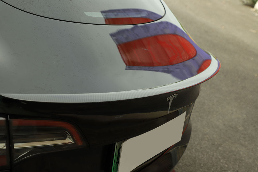 How to install the Tesla Model Y Carbon Fiber Tail Spoiler– TeslaGX ...